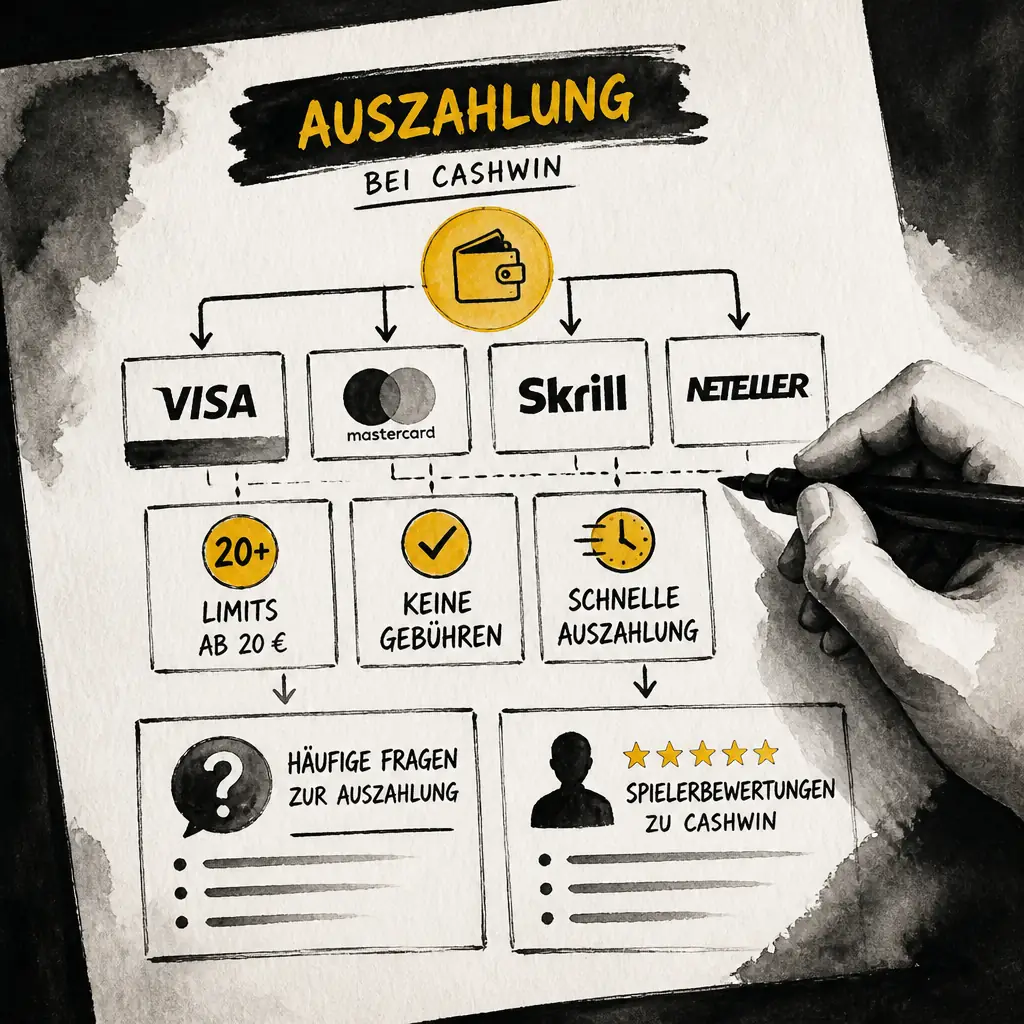 Cashwin Casino Auszahlung – Methoden und Limits visual guide for Cashwin